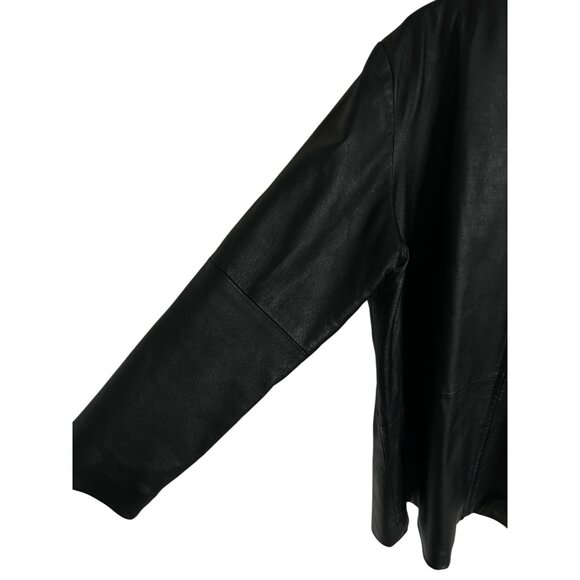 Vintage Veranesi Women’s Black Genuine Leather Jacket With Zip Closure & Collar - Picture 6 of 11